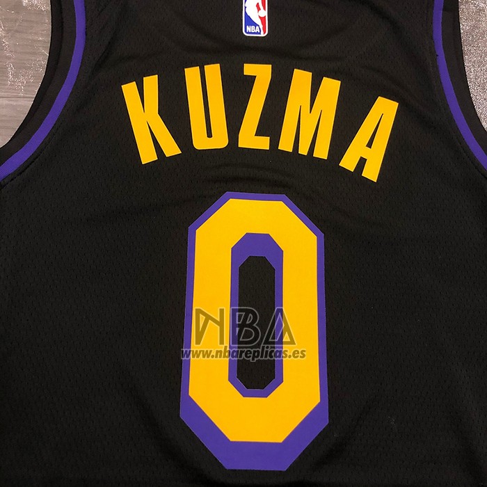 Camiseta Los Angeles Lakers Kyle Kuzma NO 0 Ciudad 2019-20 Negro